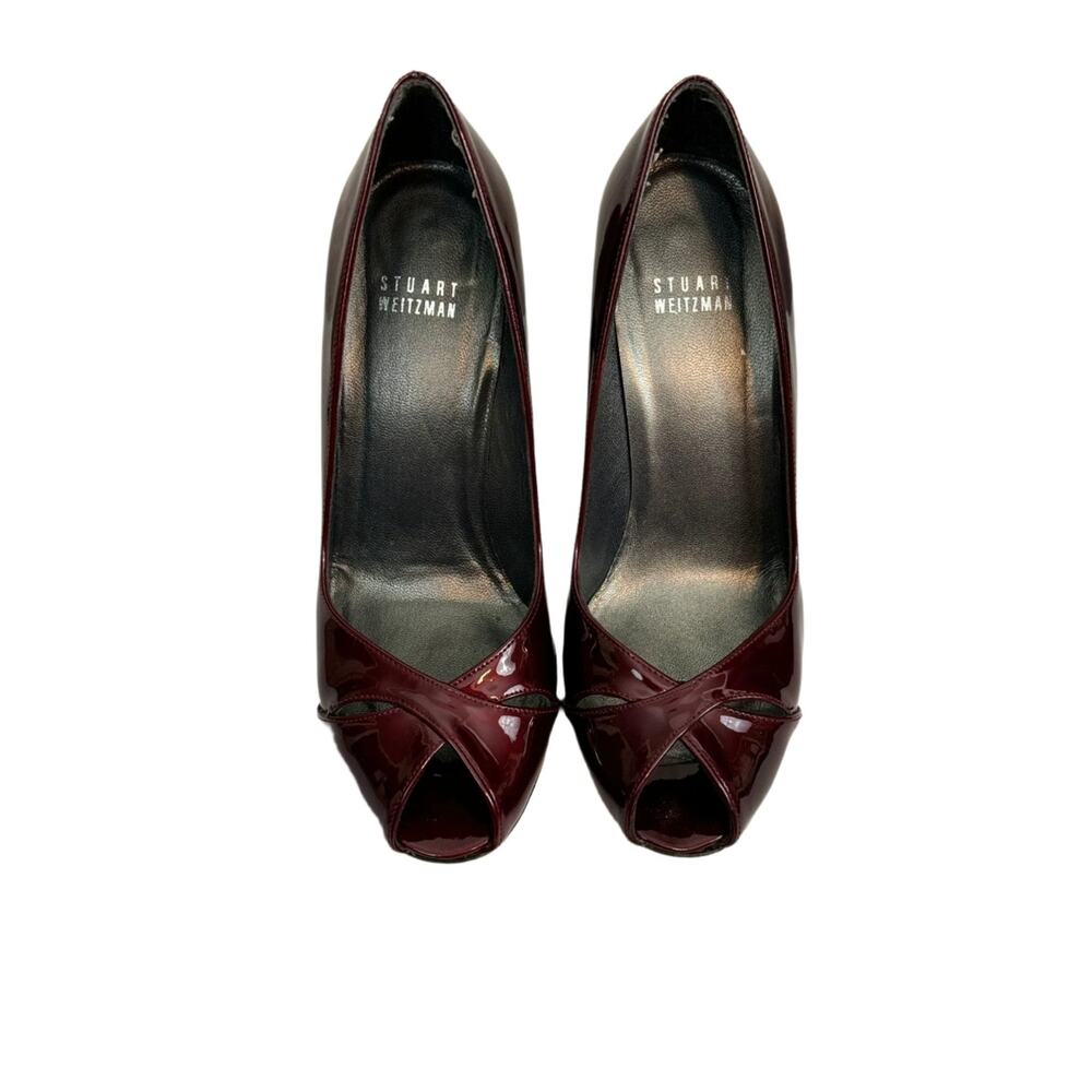 Patent Peep Toe Pump